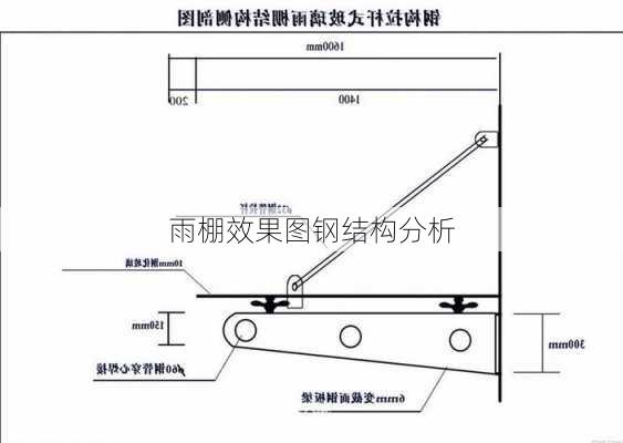 雨棚效果图钢结构分析