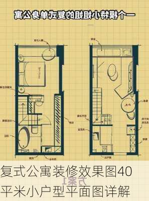 复式公寓装修效果图40平米小户型平面图详解