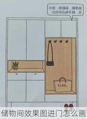 储物间效果图进门怎么画